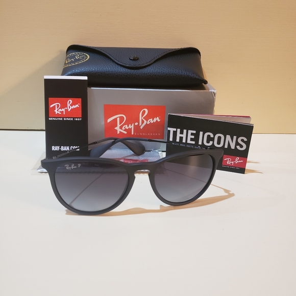 NWT  Ray-Ban black Erika sunglasses Authentic - Picture 2 of 6